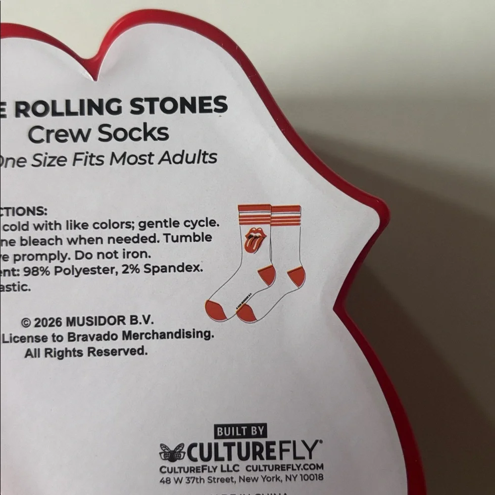 The Rolling Stones & Guns N’ Roses Socks | Containers With Crew Socks OS NWT